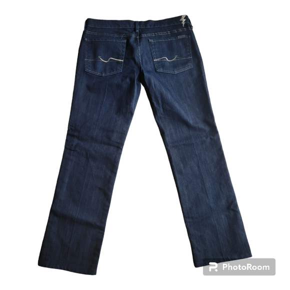 7 for all mankind Gold Digger Dark Wash Straight Jeans - Picture 3 of 6